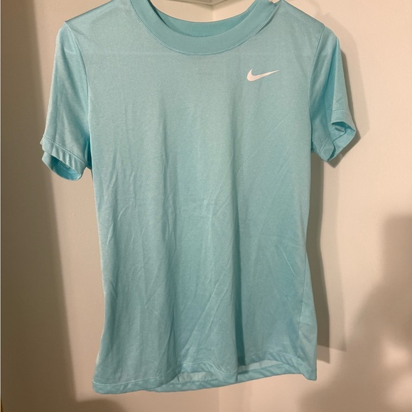 Nike Sky Blue Tee with White Logo - Picture 1 of 2